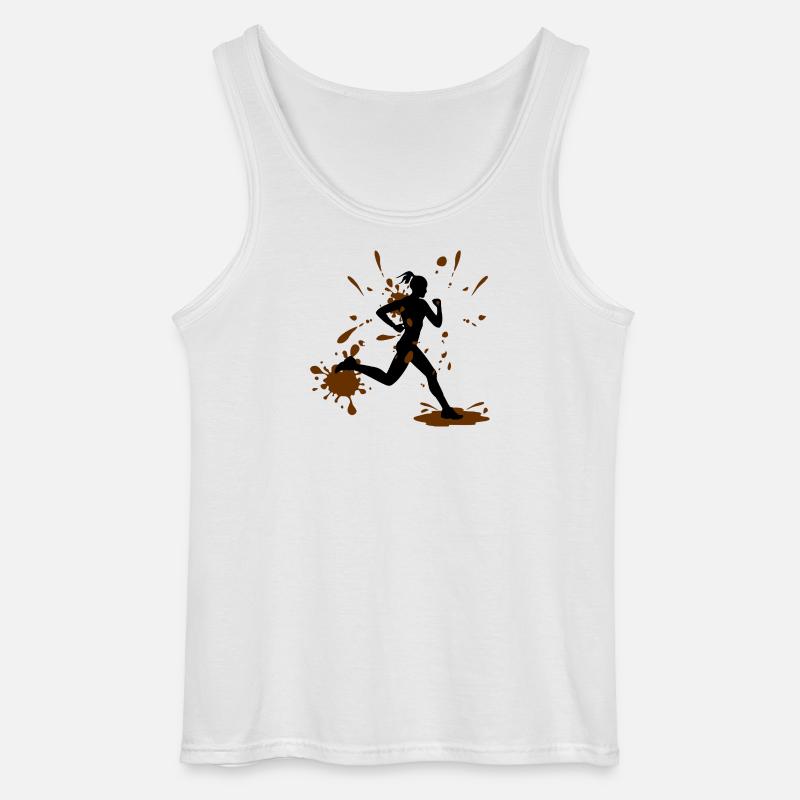 Mud Run Woman – Modder Runner Challenge - Gildan Männer Tank Top - Weiß