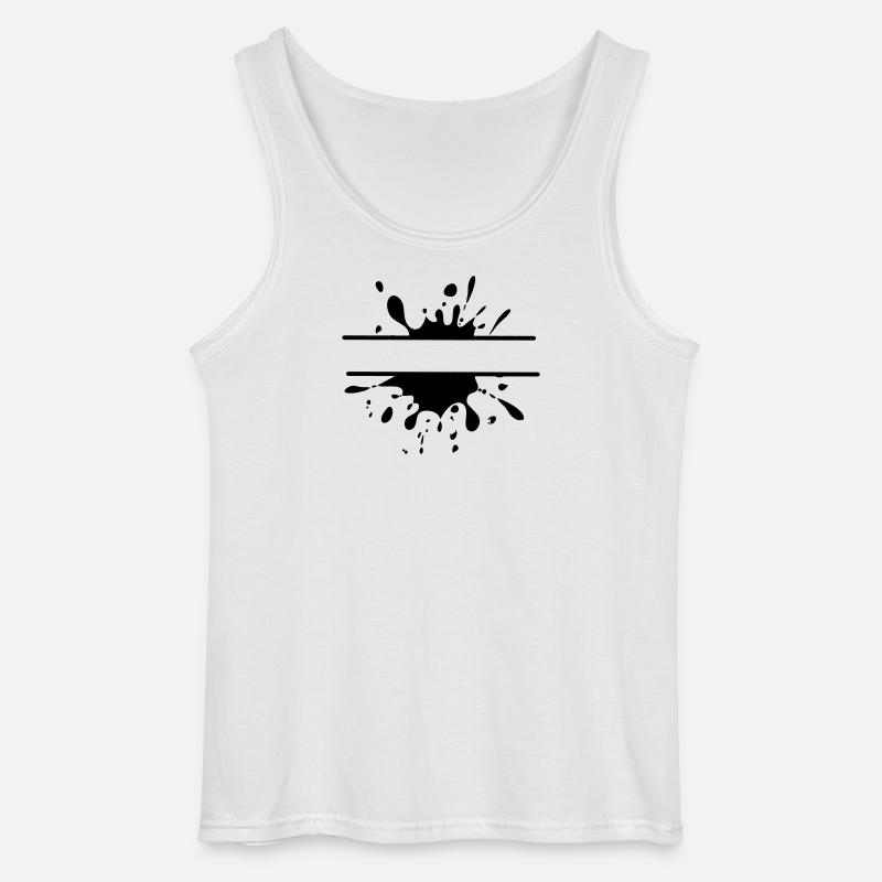 Mud Run Splash – Customisable Design - Gildan Men’s Tank Top - white