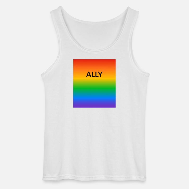 Pride Ally - Gildan Men’s Tank Top - white