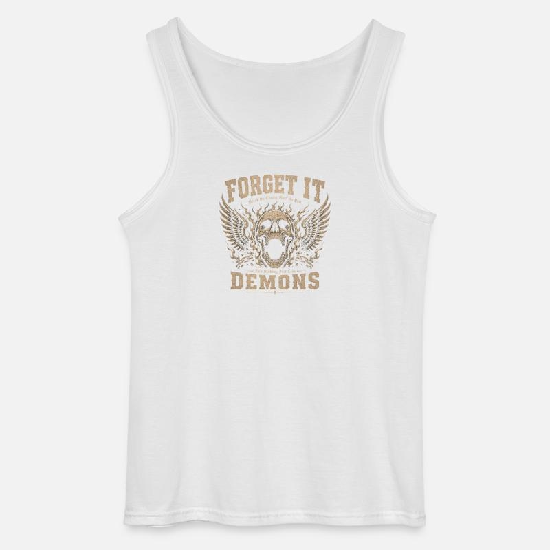 Forget It Demons Skull Wings - Gildan Männer Tank Top - Weiß