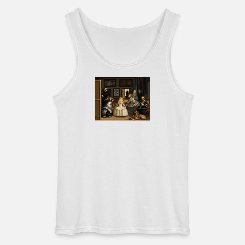 Pixelierte Las Meninas - Gildan Männer Tank Top - Weiß