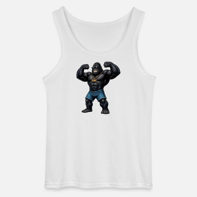 König Gorilla Bling - Gildan Männer Tank Top - Weiß