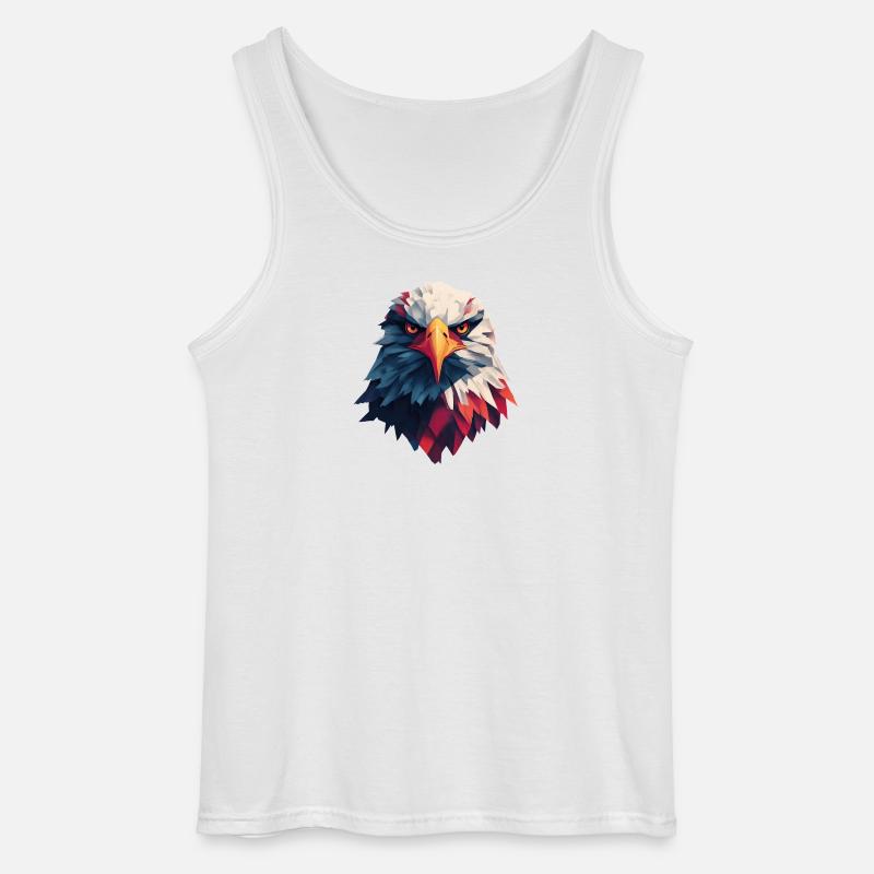 Majestätischer Adler, durchdringender Blick - Gildan Männer Tank Top - Weiß