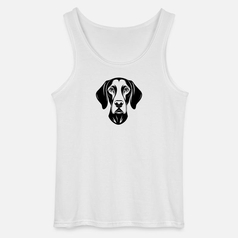 Deutscher Kurzhaar-Pointer - Gildan Männer Tank Top - Weiß