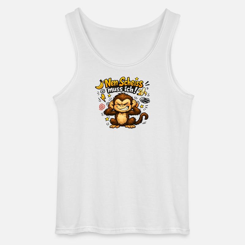 Nen Scheiss Muss Ich Affe - Gildan Männer Tank Top - Weiß