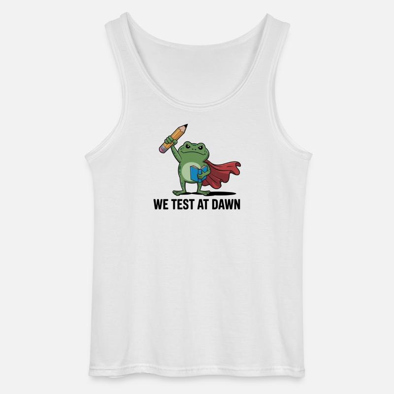 Dawn-getesteter Frosch-Superheld - Gildan Männer Tank Top - Weiß