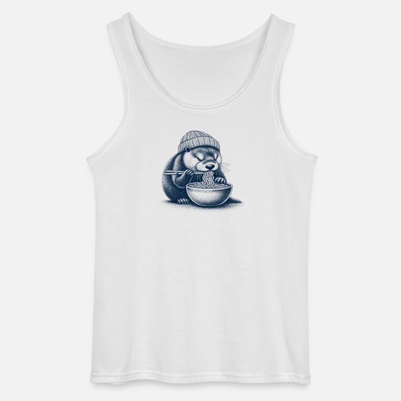 Ramen Otter - Gildan Männer Tank Top - Weiß