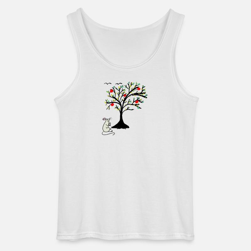 Niedliche Maus Äpfel Apfelbaum Kind - Gildan Männer Tank Top - Weiß