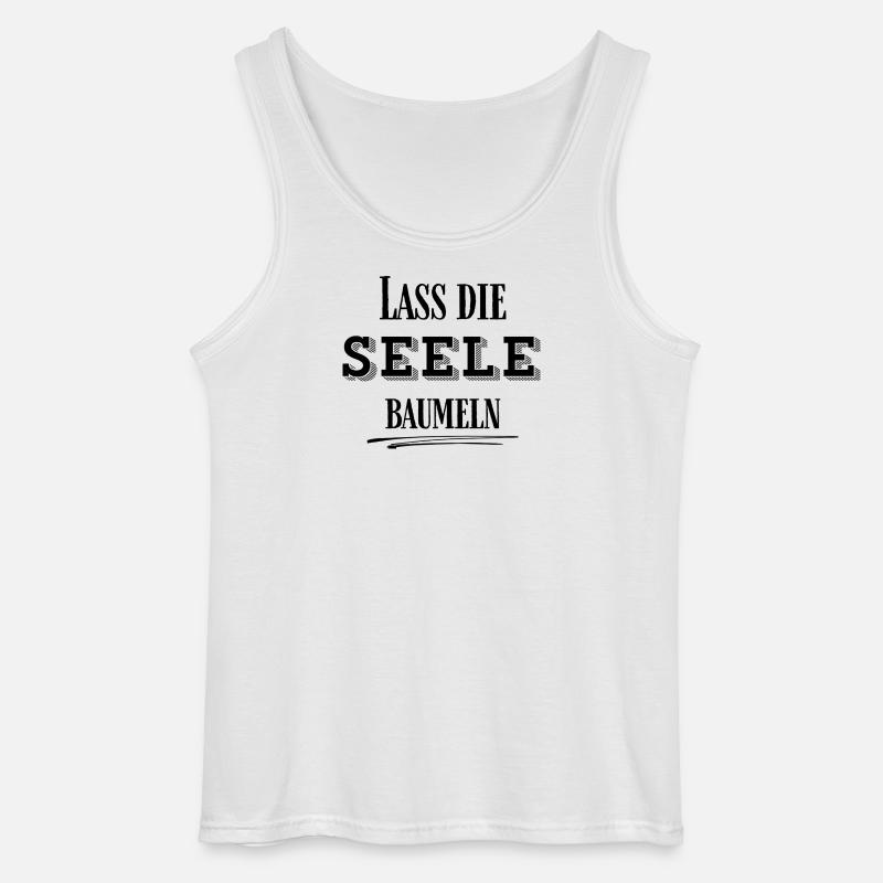 LEICHTIGKEIT – Lass die Seele baumeln - Gildan Männer Tank Top - Weiß