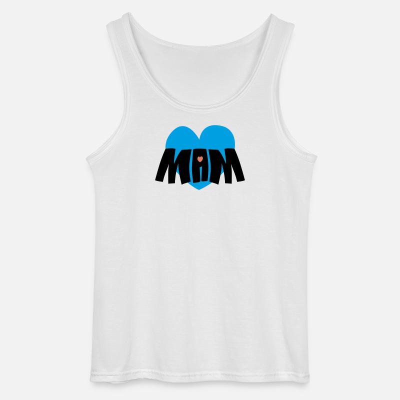 Mama-Herz - Gildan Männer Tank Top - Weiß