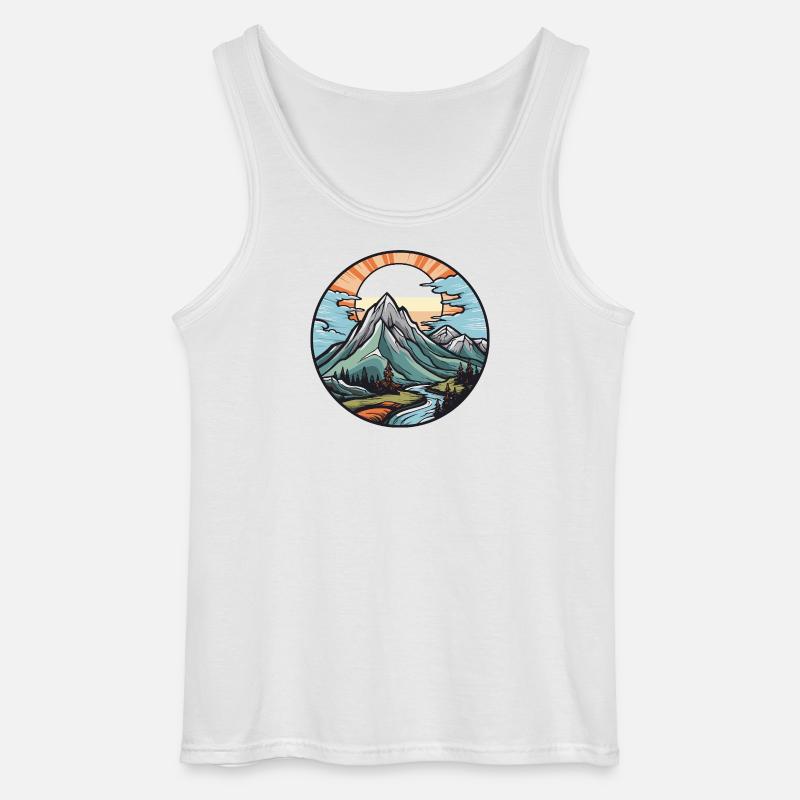 Berge Landschaft - Gildan Männer Tank Top - Weiß