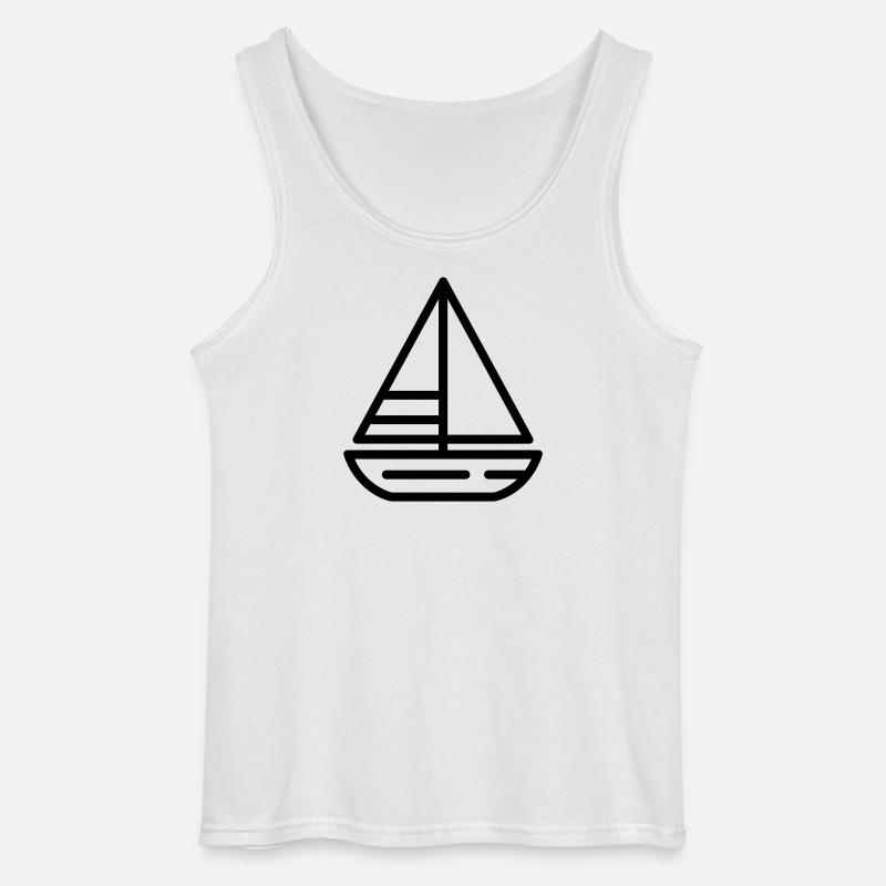 Segelschiff - Gildan Männer Tank Top - Weiß