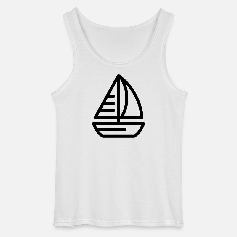 Boot - Gildan Männer Tank Top - Weiß
