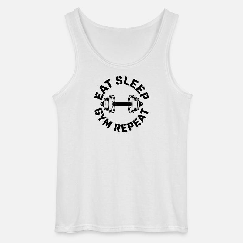 Fitnessstudio - Gildan Männer Tank Top - Weiß