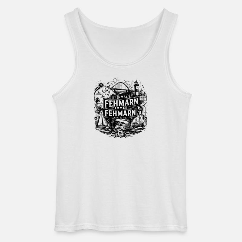 Fehmarn - Einmal Fehmarn immer Fehmarn - Gildan Männer Tank Top - Weiß