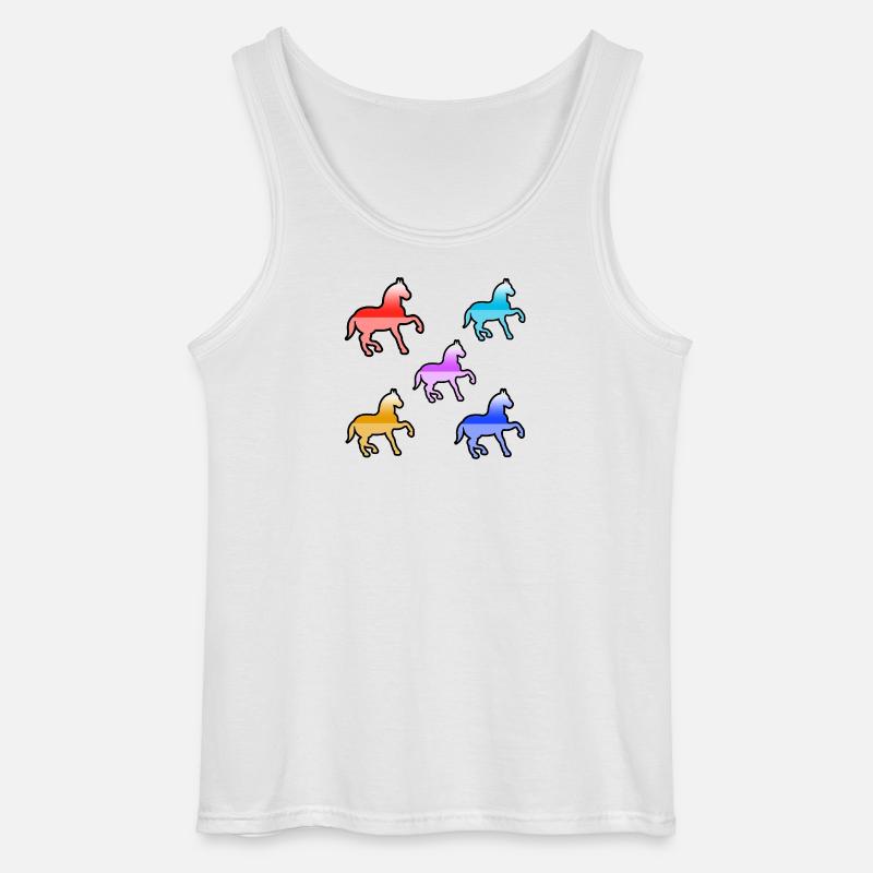 Pferde - Gildan Männer Tank Top - Weiß
