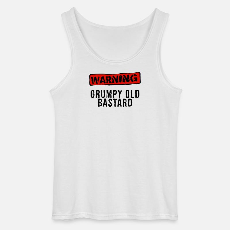 Warnung Stempel Rot - Gildan Männer Tank Top - Weiß