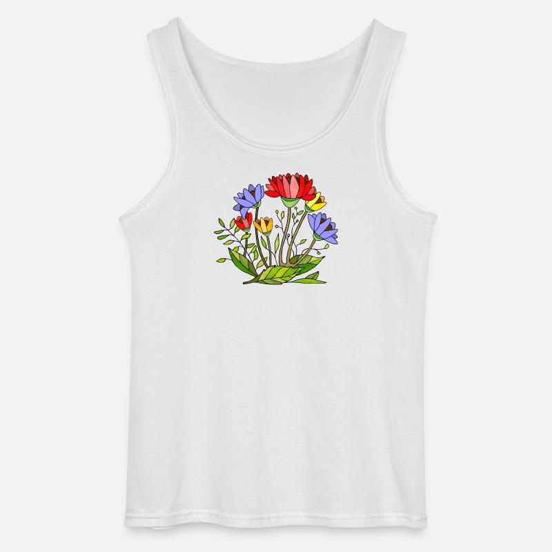 Blumen - Gildan Männer Tank Top - Weiß