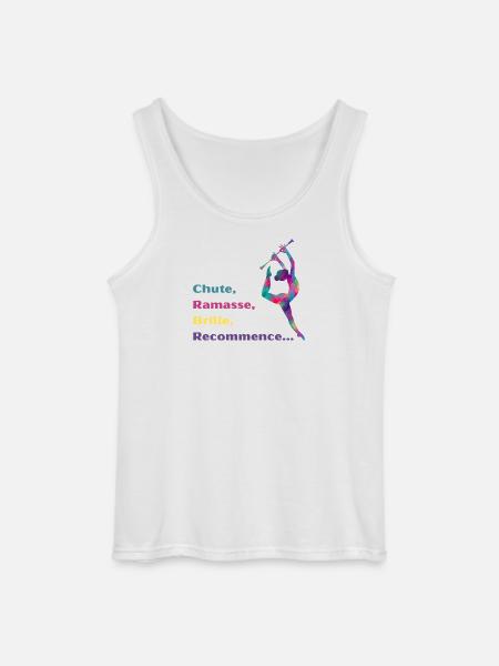 Chute-_Ramasse-_Recommence-- - Débardeur Gildan Homme - blanc