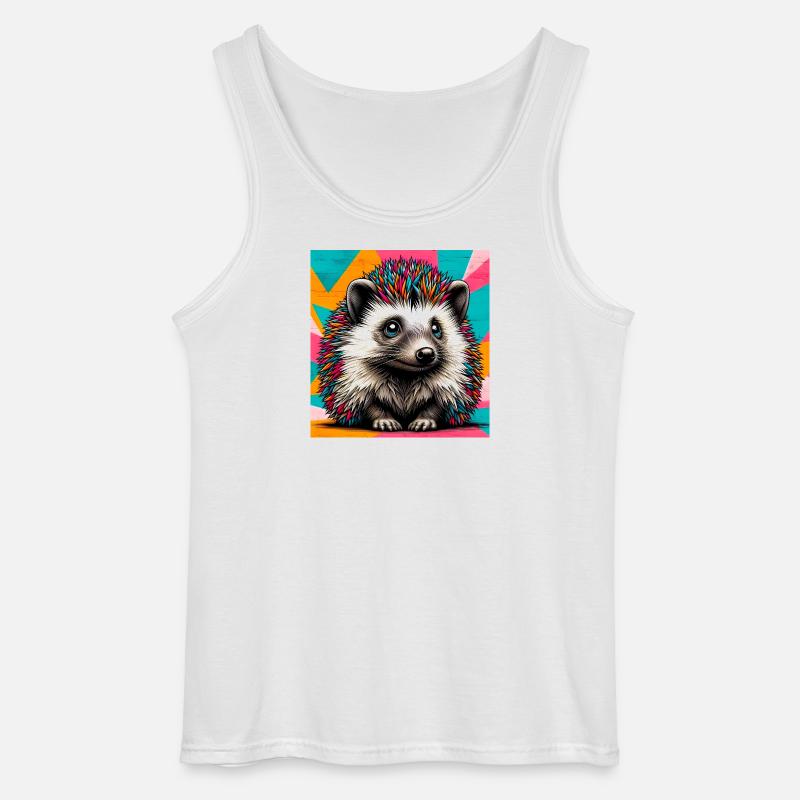 Igel - Gildan Männer Tank Top - Weiß