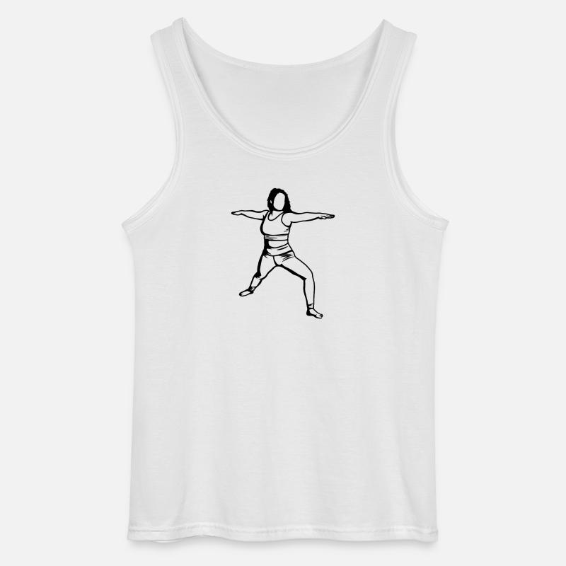 Yogini - Gildan Männer Tank Top - Weiß