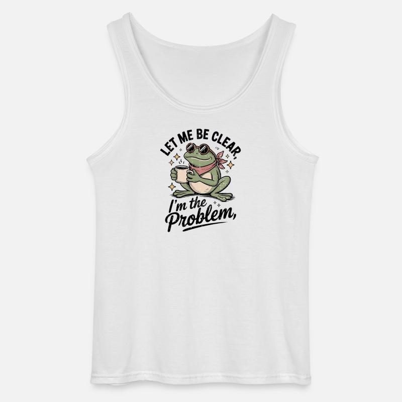 Caffeinated Frog: I'm the Problem - Gildan Men’s Tank Top - white