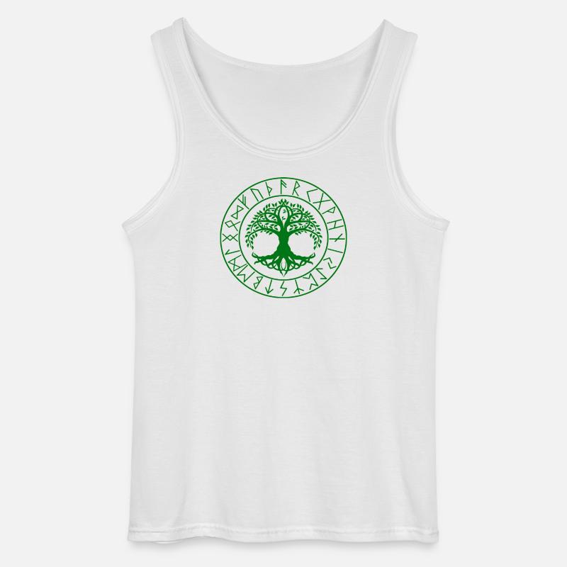 Wikinger Baum Keltischer Knoten - Gildan Männer Tank Top - Weiß