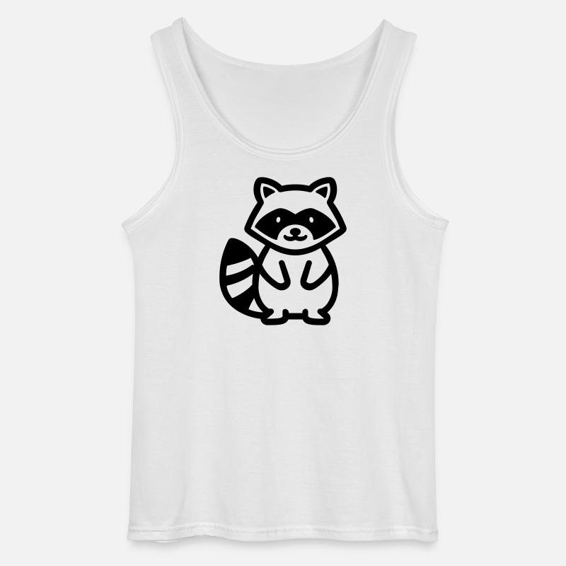 Waschbär - Gildan Männer Tank Top - Weiß