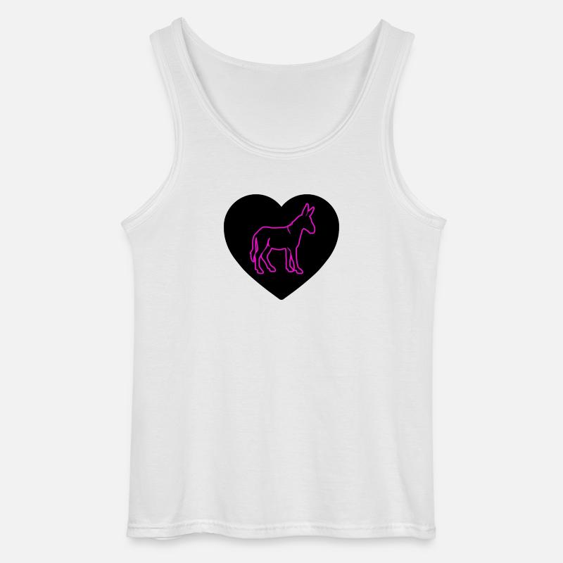Esel - Gildan Männer Tank Top - Weiß