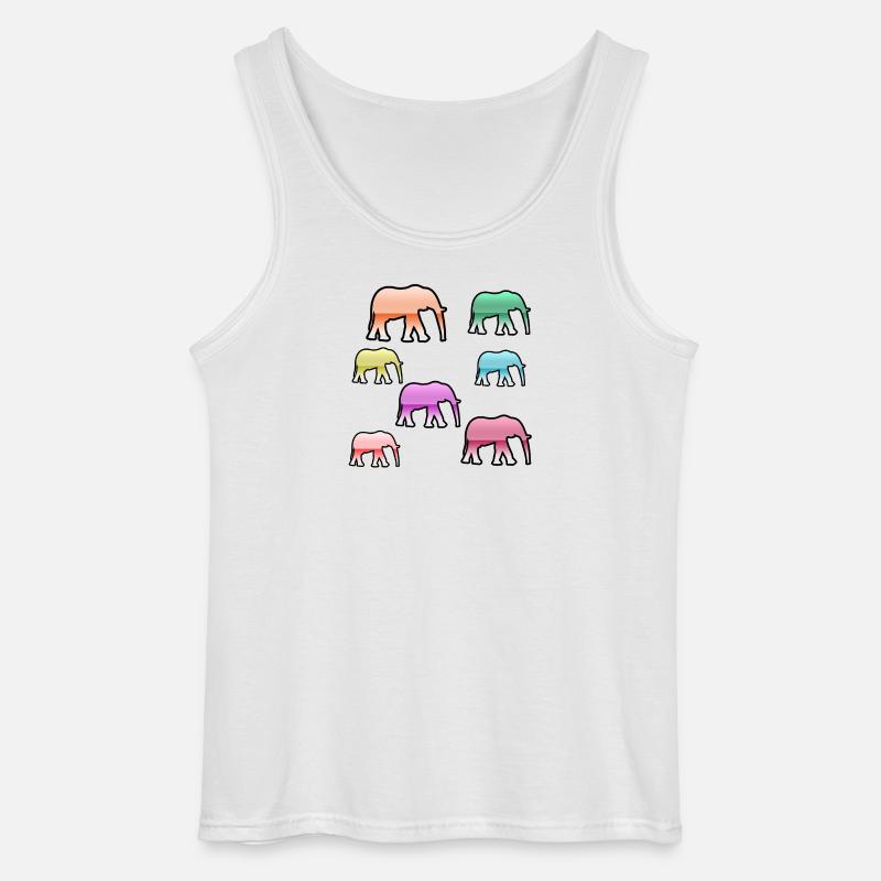 Elefanten - Gildan Männer Tank Top - Weiß