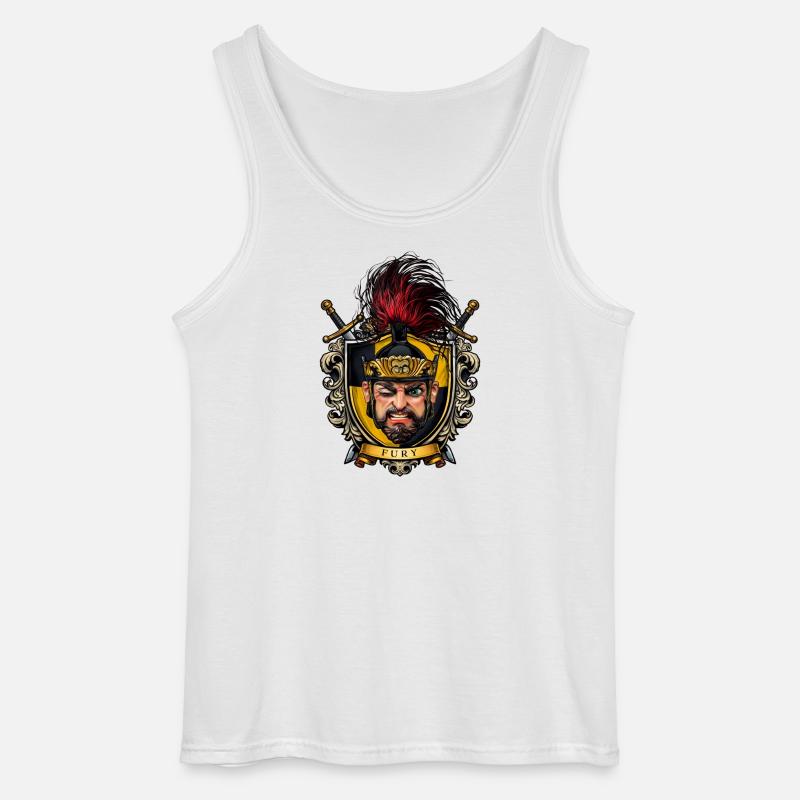 Fury Shield Warrior Crest - Gildan Men’s Tank Top - white