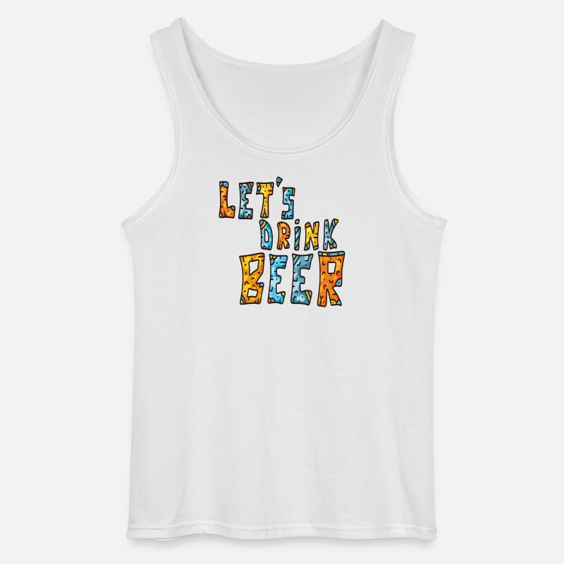 Lass uns Bier trinken  - Gildan Männer Tank Top - Weiß