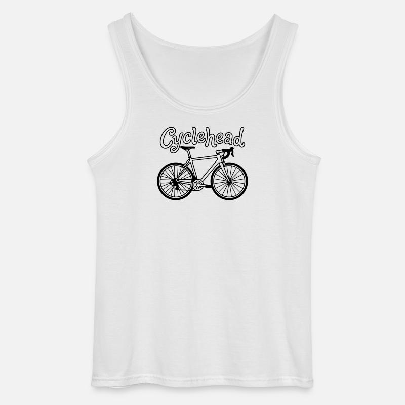 Fahrrad-Hipster - Gildan Männer Tank Top - Weiß