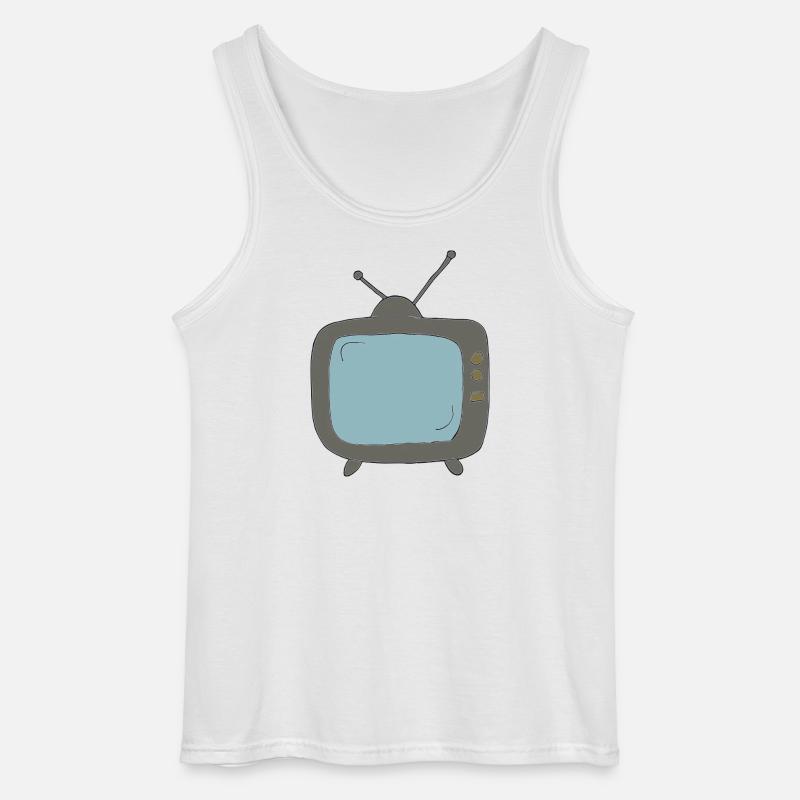 fernseher comicstyle - Gildan Männer Tank Top - Weiß