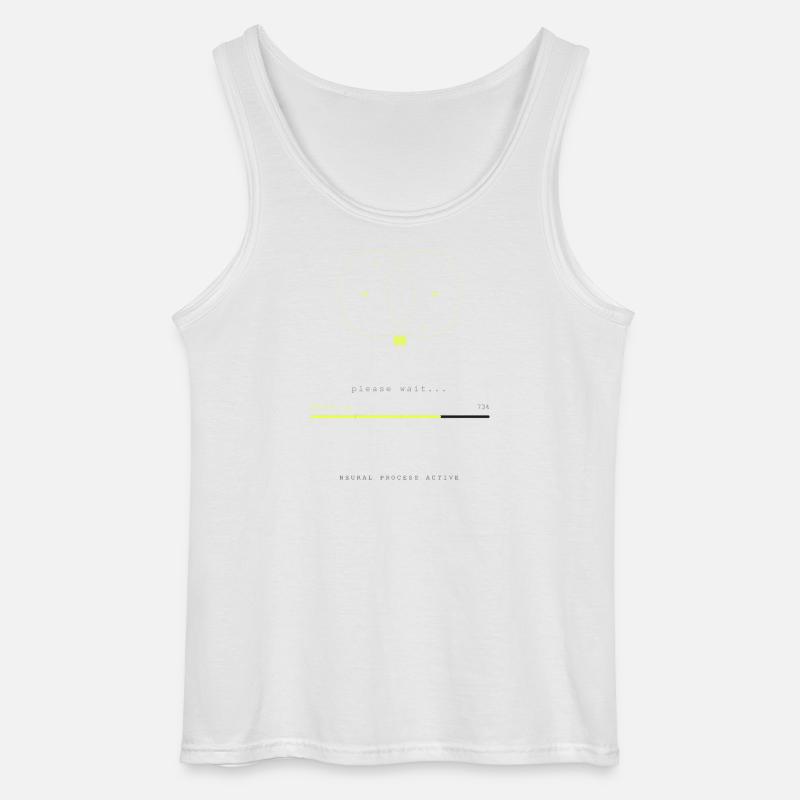 BRAIN.EXE IS LOADING - Gildan Men’s Tank Top - white