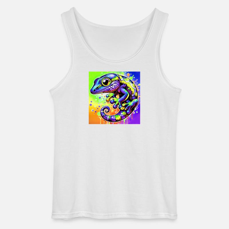 Gecko - Gildan Männer Tank Top - Weiß