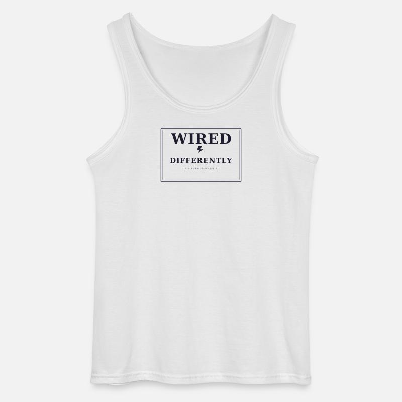 Wired differently - Gildan Männer Tank Top - Weiß
