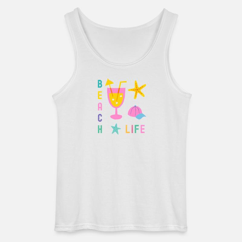 Beach Life Sommer Style - Gildan Männer Tank Top - Weiß