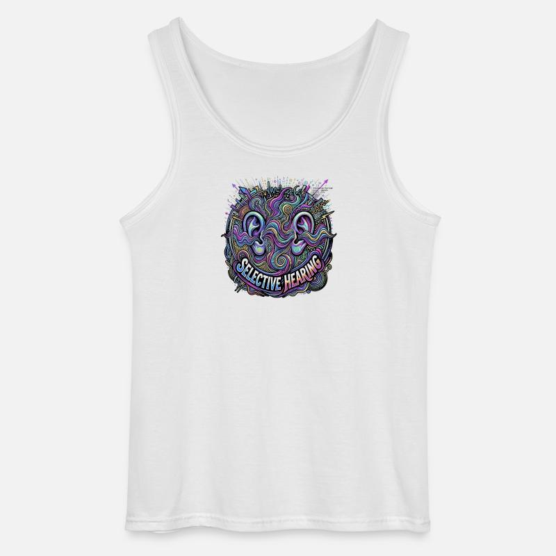 selective hearing - Gildan Men’s Tank Top - white