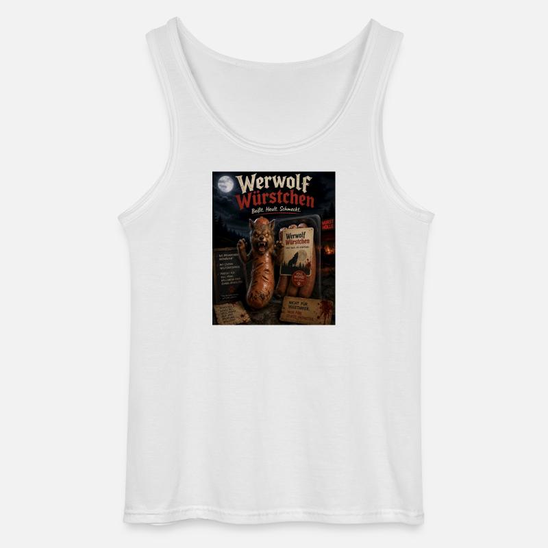 Werwolf Würstchen  - Gildan Männer Tank Top - Weiß