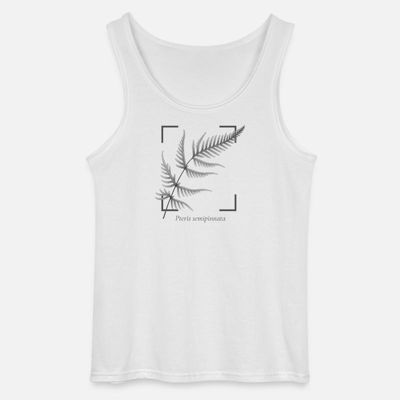 Fern leaf (Pteris semipinnata) - Gildan Men’s Tank Top - white