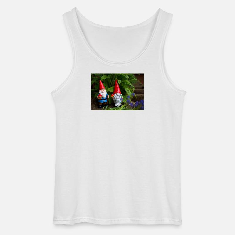 Gartenzwerge im Beet - Gildan Männer Tank Top - Weiß