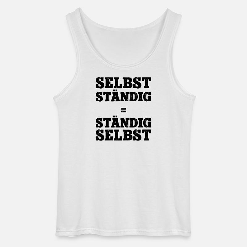 Selbstständig Selbstständigkeit Chef Werden Firma  - Gildan Männer Tank Top - Weiß