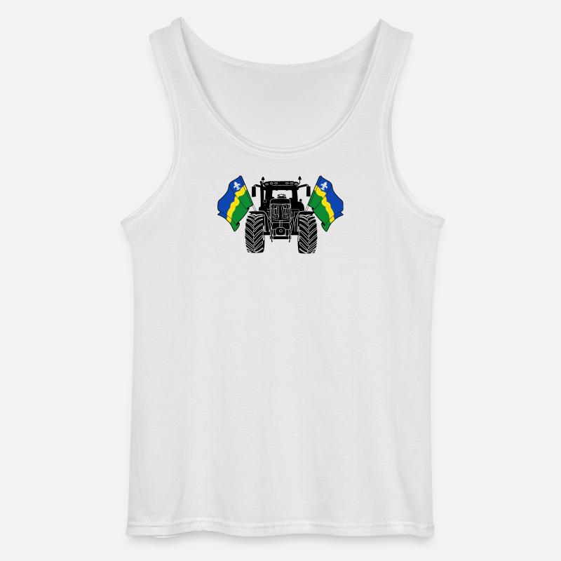 Flevoland_Tractor_Pride - Gildan Männer Tank Top - Weiß
