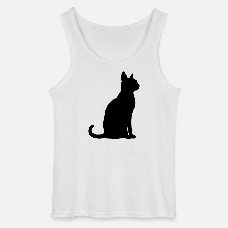 Katze Tier - Gildan Männer Tank Top - Weiß