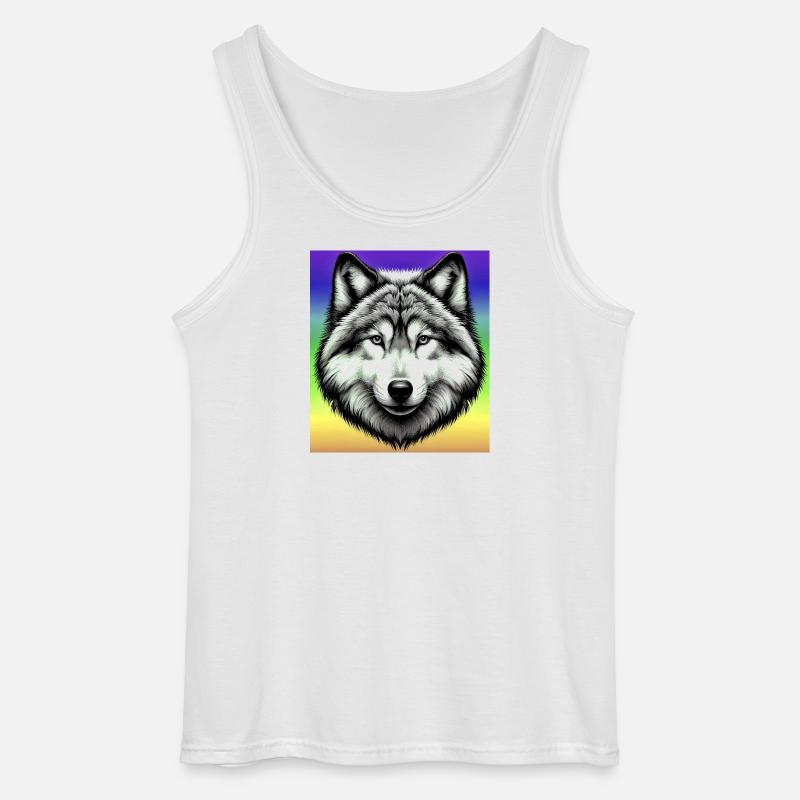 Wolf - Gildan Men’s Tank Top - white