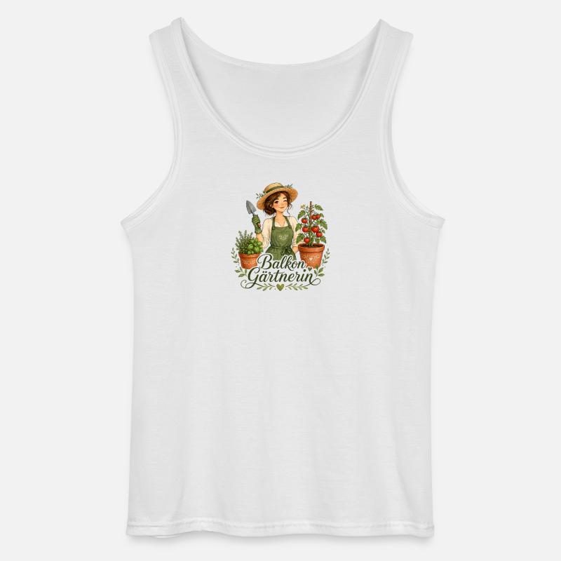 Balkon Gärtnerin - Gildan Männer Tank Top - Weiß