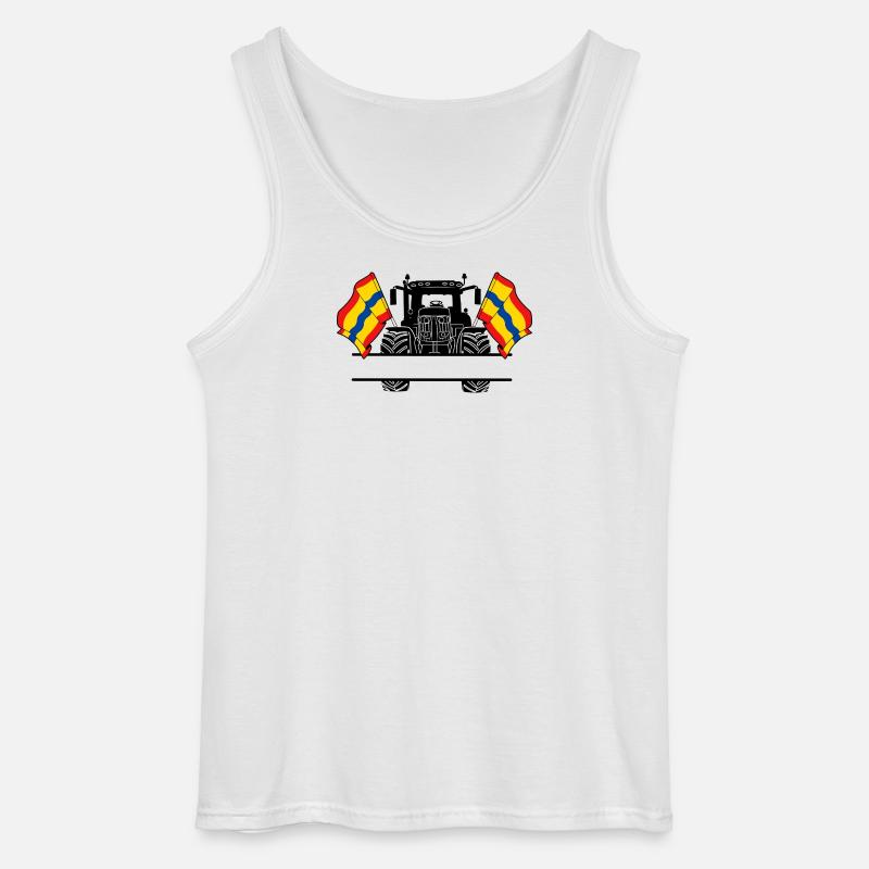 Overijssel_Tractor_Custom_Edition - Gildan Männer Tank Top - Weiß