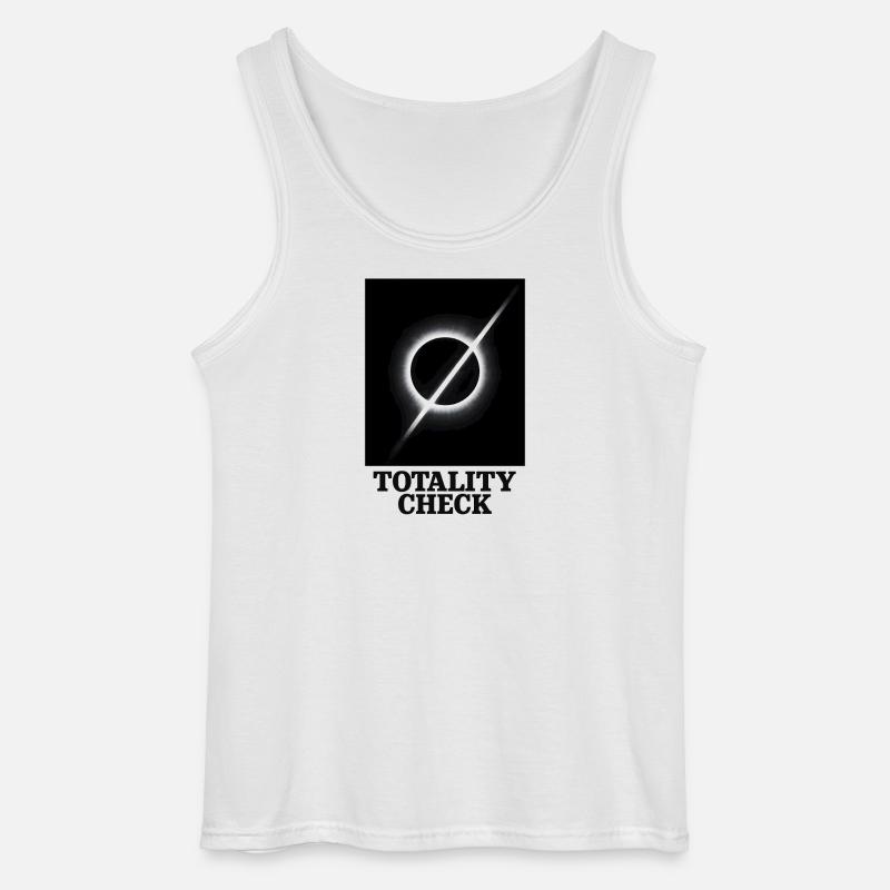 Totality checked | Eclipse - Gildan Men’s Tank Top - white