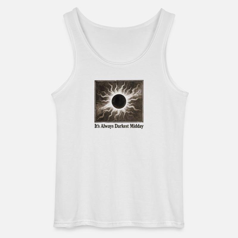 Darkest Noon | Solar eclipse - Gildan Men’s Tank Top - white